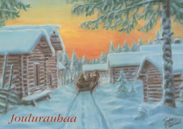 Neujahr Weihnachten PFERD Vintage Ansichtskarte Postkarte CPSM #PBM378.A - Neujahr