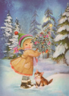 Feliz Año Navidad NIÑOS Vintage Tarjeta Postal CPSM #PBM295.A - New Year