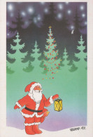 PÈRE NOËL Bonne Année Noël GNOME Vintage Carte Postale CPSM #PBL786.A - Santa Claus