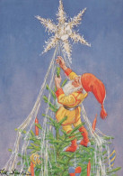 BABBO NATALE Buon Anno Natale Vintage Cartolina CPSM #PBL560.A - Santa Claus