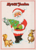 PAPÁ NOEL Feliz Año Navidad Vintage Tarjeta Postal CPSM #PBL349.A - Santa Claus