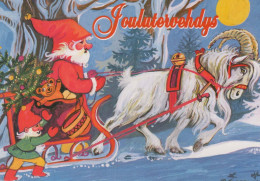 SANTA CLAUS Happy New Year Christmas Vintage Postcard CPSM #PBL218.A - Santa Claus