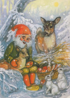 PÈRE NOËL Bonne Année Noël Vintage Carte Postale CPSM #PBL186.A - Santa Claus