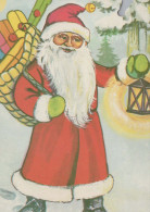 PAPÁ NOEL Feliz Año Navidad Vintage Tarjeta Postal CPSM #PBL124.A - Santa Claus