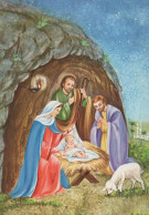 Virgen María Virgen Niño JESÚS Navidad Religión Vintage Tarjeta Postal CPSM #PBB798.A - Vergine Maria E Madonne
