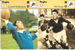 GF2077 - FICHES EDITION RENCONTRE - RUGBY - TONY WARD - FRERES THORNETT - MAX ROUSIE - ROLAND BERTRANNE - Rugby