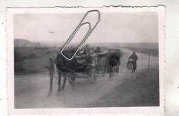 PHOTO GUERRE CHAR TANK REFUGEES FRANCE 1940 - War, Military