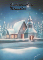 Neujahr Weihnachten KIRCHE Vintage Ansichtskarte Postkarte CPSM Unposted #PBA625.A - New Year