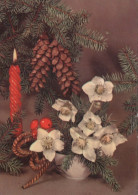 Feliz Año Navidad VELA Vintage Tarjeta Postal CPSM #PBA057.A - New Year