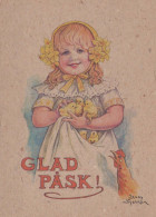 Bonne Année Noël ENFANTS Animaux Vintage Carte Postale CPSM #PBS998.A - Nieuwjaar