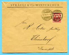 Illustrierter Brief Von Winterthur Nach Thundorf 1901 - Absender: Sträuli & Cie. - Brieven En Documenten