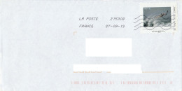 France Mon TimbraMoi Finist 'R Sur Lettre Planche à Voile Rare Windsurf Travelled Letter - Collectors