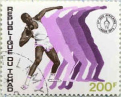 Tchad (Rep) Poste Obl Yv: 285 Mi:652 Jeux Africains Lagos Lancement Du Poids (TB Cachet Rond) - Tchad (1960-...)