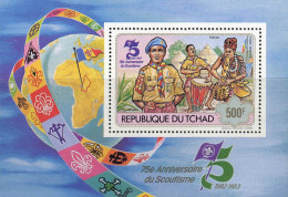 Tchad (Rep) Bloc N** Yv:35 Mi:98A 75.Anniversaire Du Scoutisme - Tschad (1960-...)