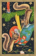Feliz Año Navidad ARDILLA Vintage Tarjeta Postal CPSMPF #PKG380.A - Nieuwjaar