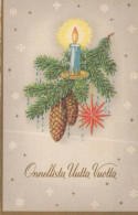 Feliz Año Navidad VELA Vintage Tarjeta Postal CPSMPF #PKD721.A - Nieuwjaar