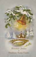 Feliz Año Navidad CAMPANA Vintage Tarjeta Postal CPSMPF #PKD576.A - Nieuwjaar