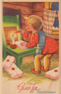 Happy New Year Christmas CHILDREN Vintage Postcard CPSMPF #PKD220.A - New Year