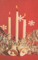 Feliz Año Navidad VELA Vintage Tarjeta Postal CPSMPF #PKD051.A - Nieuwjaar