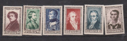 Célebrités19em  Napoléon Talleyrand Surcouf  Lussac Delacroix Musset - Unused Stamps