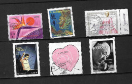 2024, Lot, Oiseau De Paradis, Année Du Dragon, Julie V Daubie, Michel Legrand, E Ionesco, Lancôme,5 Cachets Ronds - Used Stamps