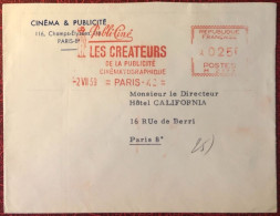 France, Thème CINEMA - Flamme (Ema 060) Publi-Ciné 2.7.1959 - (C1012) - Film