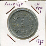 5 FRANCS 1947 B FRANKREICH FRANCE Französisch Münze #AM626.D.A - 5 Francs