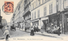 CPA. [75] > PARIS > N° 790 - RUE DES MARTYRS (CÔTE PAIR) - MAGASINS TRES ANIMES - (XVIIIe Arrt.) - 1906 - TBE - Arrondissement: 18