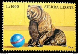 Sierra Leone - 2000 - Circus - Bear - MNH. ( OL 03/03/2022 ) - Sierra Leone (1961-...)