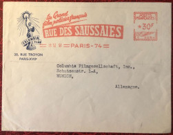 France, Thème CINEMA - Flamme (Ema 050) RUE DES SAUSSAIES 11.6.1951 - (C1019) - Cinema