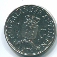 1 GULDEN 1971 NIEDERLÄNDISCHE ANTILLEN Nickel Koloniale Münze #S11977.D.A - Netherlands Antilles