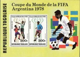 Togo (Rep) Bloc N** Yv:118 Mi:133 Coupe Du Monde FIFA Argentina 1978 - Togo (1960-...)