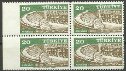 Turkey; 1959 Aspendos Festival ERROR "Imperf. Edge" - Unused Stamps