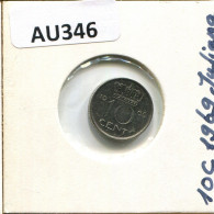10 CENT 1969 NETHERLANDS Coin #AU346.U.A - 1948-1980 : Juliana
