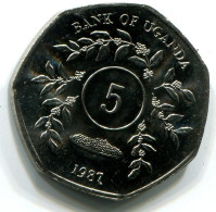 5 SHILLINGS 1987 UGANDA UNC Moneda #W11236.E.A - Ouganda
