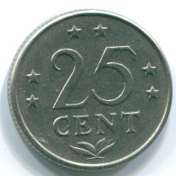 25 CENTS 1970 NIEDERLÄNDISCHE ANTILLEN Nickel Koloniale Münze #S11462.D.A - Antilles Néerlandaises