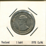 1 BAHT 1978 THAILAND Münze #AR989.D.A - Thailand