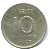 10 ORE 1955 SUECIA SWEDEN PLATA Moneda #AD044.2.E.A - Suecia