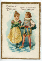 CHROMO IMAGE * CHOCOLAT POULAIN Couple Enfant Fille Garçon En Costume De Cour Henri IV - Petite Déchirure - Poulain