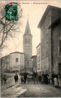 Ranchal Canton Lamure-sur-Azergues Place Publique Rhône 69470 Cpa Voyagée En 1912 En TB.Etat - Otros & Sin Clasificación