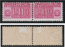Repubblica 1953 - Pacchi In Concessione Ruota - 110 Lire - Nuovo Residuo Linguella - MH* - Paquetes En Consigna