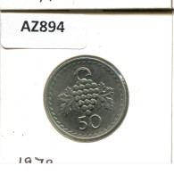 50 MILS 1979 CYPRUS Coin #AZ894.U.A - Cipro