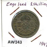 2 SHILLINGS 1947 UK GREAT BRITAIN Coin #AW143.U.A - J. 1 Florin / 2 Schillings