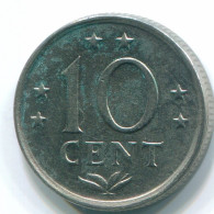 10 CENTS 1970 NIEDERLÄNDISCHE ANTILLEN Nickel Koloniale Münze #S13360.D.A - Antillas Neerlandesas