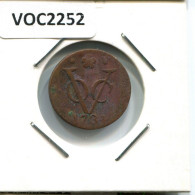 1734 HOLLAND VOC DUIT INDES NÉERLANDAIS NETHERLANDS NEW YORK COLONIAL PENNY #VOC2252.7.F.A - Indes Néerlandaises