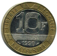 10 FRANCS 1990 FRANCE Coin BIMETALLIC #AZ413.U.A - 10 Francs