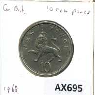 10 NEW PENCE 1968 UK GREAT BRITAIN Coin #AX695.U.A - Autres & Non Classés