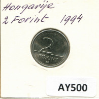 2 FORINT 1994 HUNGRÍA HUNGARY Moneda #AY500.E.A - Hungría
