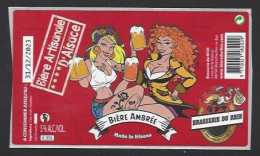 Etiquette De Bière Ambrée  -   Brasserie  Du Rhin  à  Morschwiller Le Bas  (68) - Bier