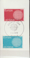 FRANCE : N° 1637 Et 1638 Oblitérés Sur Fragment TàD 1er Jour : 2.5.1970 à Paris (Europa) - PRIX FIXE - - Used Stamps